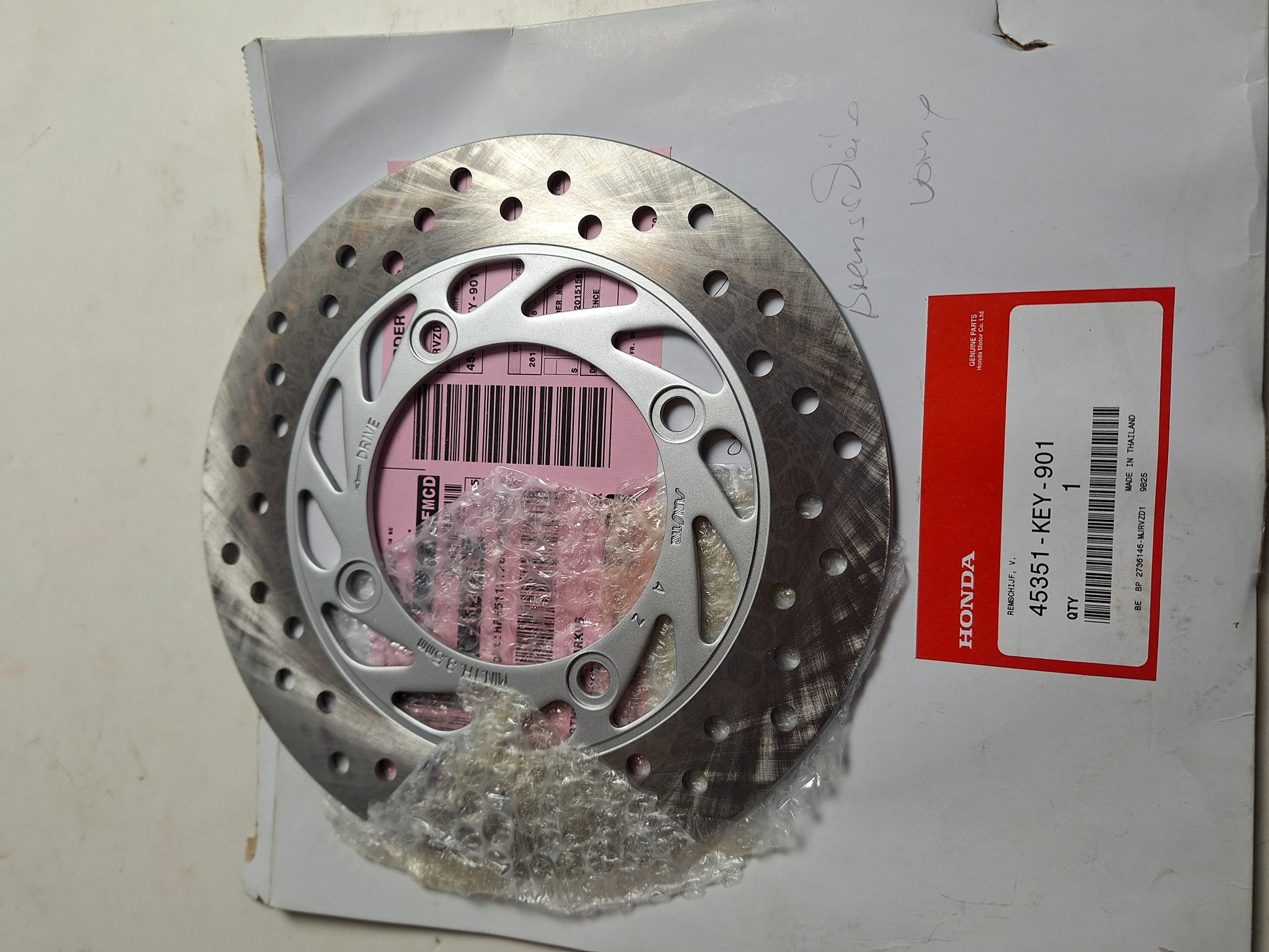 Picture of DISK,FRONT BRAKE  45351-KEY-901  FES125W